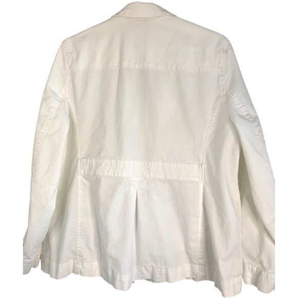 Chicos Alabaster Canvas Jacket Size 16 XL Button Closure Cotton Blend RB10602 EU - Picture 4 of 8
